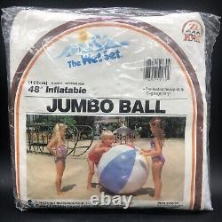 New Sealed Vintage Intex 48 Inflatable Jumbo Beach Ball 1983 Wet Set Pool Party