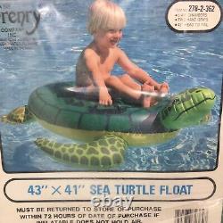 New Vintage 1983 Frenry 43 Inflatable Sea Turtle Ride-on Pool Float # 278-2-362