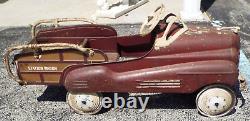 OLD Vintage 1948 MURRAY TOY PEDAL CAR Pontiac Woody STATION WAGON Original Cond