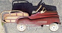 OLD Vintage 1948 MURRAY TOY PEDAL CAR Pontiac Woody STATION WAGON Original Cond