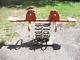 Outstanding And Rare Vintage Double Horse Head Playground Spring Teeter-totter