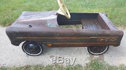 Old School Vintage Original Metal Amf Gto Pedal Car Still Drivable Toy Pedal Car