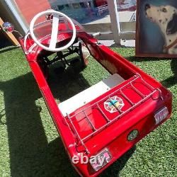 Original, Cosmeticly-Customized Vintage Ford Mustang, Fire Chief Pedal Car