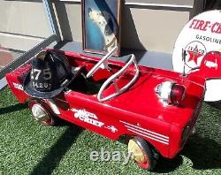 Original, Cosmeticly-Customized Vintage Ford Mustang, Fire Chief Pedal Car