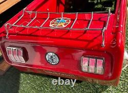 Original, Cosmeticly-Customized Vintage Ford Mustang, Fire Chief Pedal Car