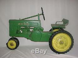 Original Vintage 1950's John Deere Child's Pedal Farm Tractor, JD Made In U. S. A