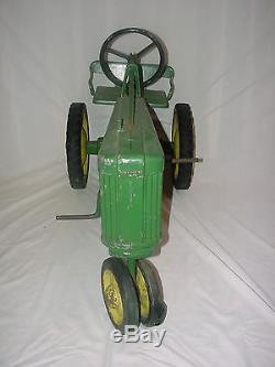 Original Vintage 1950's John Deere Child's Pedal Farm Tractor, JD Made In U. S. A