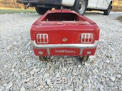 Original Vintage Red 1964-67 AMF Ford Mustang Pedal Car Convertible