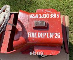 Original Vintage Structo Fire Jeep Ride On Pedal Type Truck Pumper Fire Dept 26