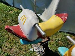 Pair of Vintage McDonald's Playground Rides Carousel Playland Boat Fillet O Fish