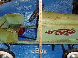 Pedal Car Antique Vintage Collectible Wooden Frame+Steel Teens 1920s NICE