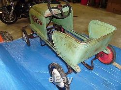 Pedal Car Antique Vintage Collectible Wooden Frame+Steel Teens 1920s NICE
