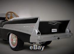 Pedal Car Chevy 1957 Black Vintage Bel Air Metal Hot Rod Sport Midget Model