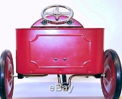 Pedal Car Fire Chief Vintage Style Model Classic Fire Truck Kids Midget NEW