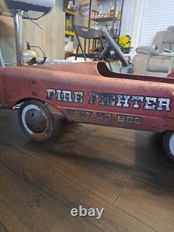 Pedal Car Fire Truck AMF No. 309 Rumble Seat Vintage Antique