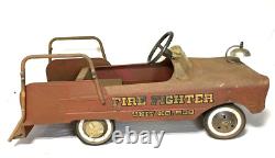 Pedal Car Fire Truck AMF No. 508 Rumble Seat Vintage Antique