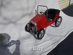Pedal Car Vintage Style 1920's Era Jalopy Car with Wire WheelsSteel Construction