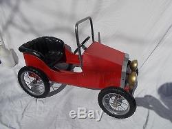 Pedal Car Vintage Style 1920's Era Jalopy Car with Wire WheelsSteel Construction