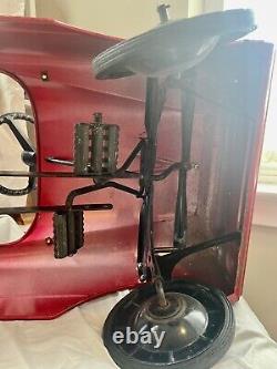 Pedal Fire Truck W Rumble Seat Unit No 508 Child's vintage AMF