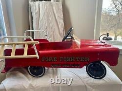 Pedal Fire Truck W Rumble Seat Unit No 508 Child's vintage AMF