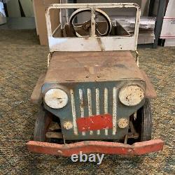 RAREVintage 1954 Roy Rogers Presed Steel NELLYBELL PEDAL CAR/JEEP