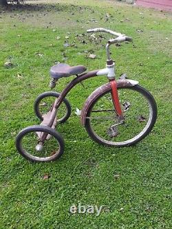 RARE AMF Vintage Junior Toy Corp Hard Rubber Tricycle Red original