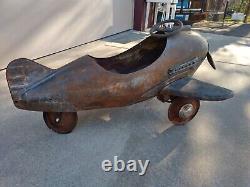 RARE VINTAGE 1940s Murray Steelcraft Pedal Car AIRPLANE Metal Unrestored