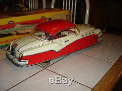RARE VINTAGE 1950'S MARX MOBILE PRESSED STEEL ELECTRIC CONVERTIBLE TOY CAR WithBOX