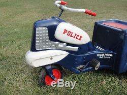 Rare Vintage Murray Police Radio Patrol Pedal Scooter 1958 Original Paint