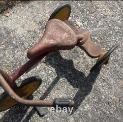 RARE Vintage 1930's Metal Super Chief Tricycle Red Yellow Antique