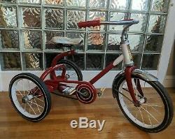 RARE Vintage 1940-50s MURRAY MERCURY The Original CHAIN DRIVE TRICYCLE Red Trike