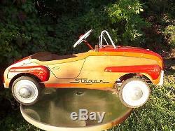 RARE Vintage 1940's STEGER Woody Pedal Car Wood Sided 100% Original SUPERB