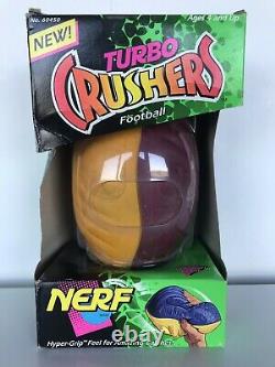 RARE Vintage 1994 Official NERF TURBO CRUSHERS Football Kenner Purple Gold NEW