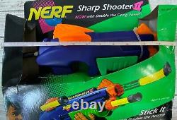 RARE Vintage 1995 New Nerf Gun Sharp Shooter II Blaster Darts 90s Kenner SEALED