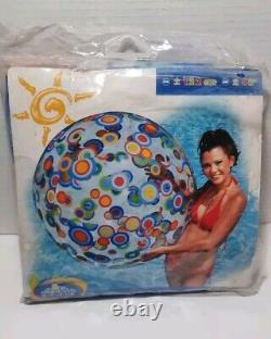 RARE Vintage 2003 Intex The Wet Set Jumbo 48 Beach Ball-circles- New Open Pack