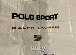 RARE Vintage Polo Sport Ralph Lauren Flag Inflatable Raft White Blue