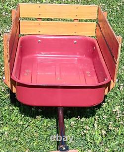 RARE Vintage Radio Flyer Wagon Trailer Metal with Wood Rails Used Children Kids