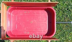 RARE Vintage Radio Flyer Wagon Trailer Metal with Wood Rails Used Children Kids