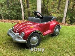 RARE! Vintage VW Volkswagen Beetle Pedal Car Junior Sportster Red VW