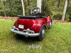RARE! Vintage VW Volkswagen Beetle Pedal Car Junior Sportster Red VW