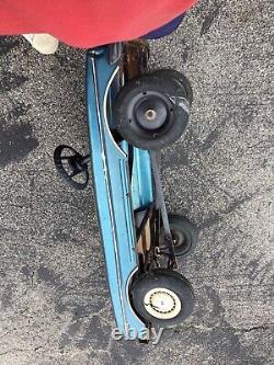 RARE Vintage original metal BMW Roadster Pedal Car with All Steel Body Working