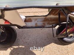 RARE Vintage original metal MERCEDES Roadster Pedal Car with All Steel Body RUNS