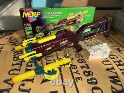 READ 2 Day Only 1995 Nerf Crossbow Vintage With Box, Darts, Arrows, Arms, String