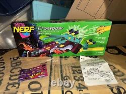 READ 2 Day Only 1995 Nerf Crossbow Vintage With Box, Darts, Arrows, Arms, String