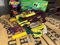 READ 2 Day Only 1995 Nerf Crossbow Vintage With Box, Darts, Arrows, Arms, String