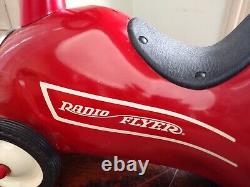 RETIRED Vintage Model 8 METAL Radio Flyer Little Red Roadster Toy Ride On Car