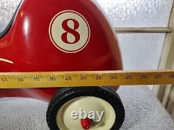 RETIRED Vintage Model 8 METAL Radio Flyer Little Red Roadster Toy Ride On Car