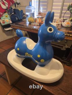 RODY Vtg 1984 Ride On Bounce ITALY Inflatable Bounce Horse Toy Kid With Rocking