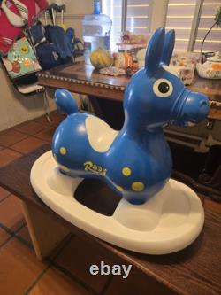 RODY Vtg 1984 Ride On Bounce ITALY Inflatable Bounce Horse Toy Kid With Rocking