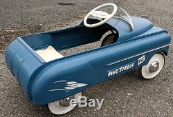RaRe BMC Blue Streak Pedal Car Garage Man Cave Sign VTG Rat Hot Rod Old Display